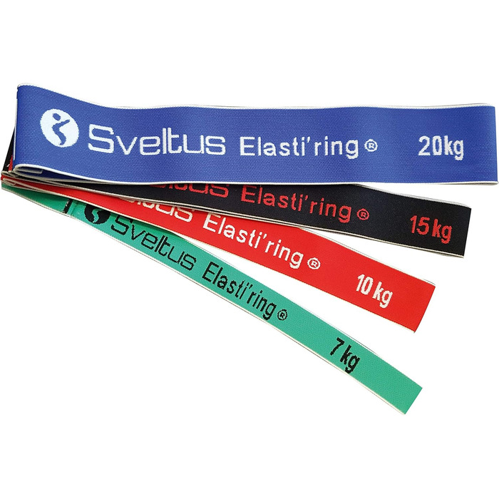 Набір еластичних кілець Sveltus з 4 гумками, унісекс, для дорослих, різнокольоровий, унікальний