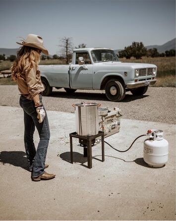 Набір плит для фритюрниці GasOne 30 QT і повний набір пароварки для фритюрниці для риби Craw fish Boiler 10 QT