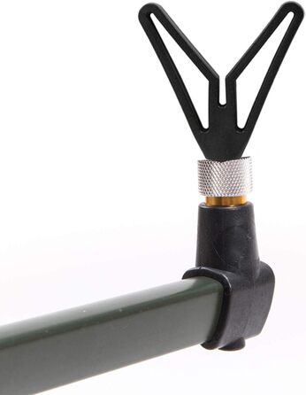 Тримач для вудилищ Master Rod Pod Aluminum Deluxe на 3 вудилища, включаючи сумку для зберігання вудилищ (зелений тримач для вудилищ та чорний індикатор клювання)