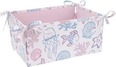 Комплект постільної білизни NoJo для дитячого ліжечка, лагуна русалки, рожевий, блакитний та білий