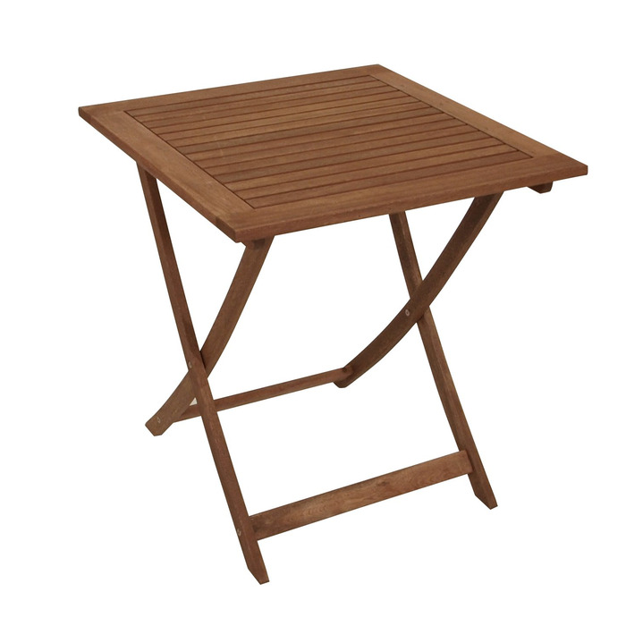 Розкладний стіл DEGAMO з евкаліптової деревини, промаслена поверхня, 70x70 см, сертифікований FSC