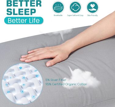 Простирадло на резинці із заземленням, простирадло із заземленням із кабелем заземлення ЄС, килимок для заземлення, простирадло із заземленням для кращого сну (сіре, 200x200 см) 200 x 200 см сірого кольору