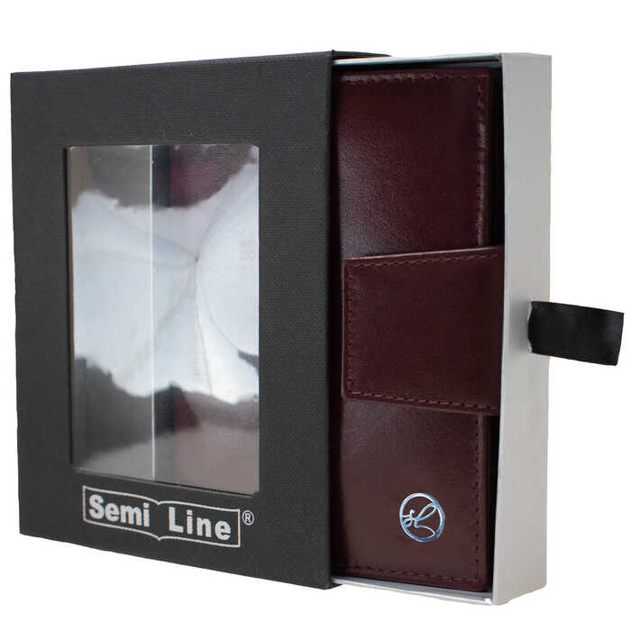Гаманець жіночий шкіряний Semi Line RFID Dark Red (P8261-2)