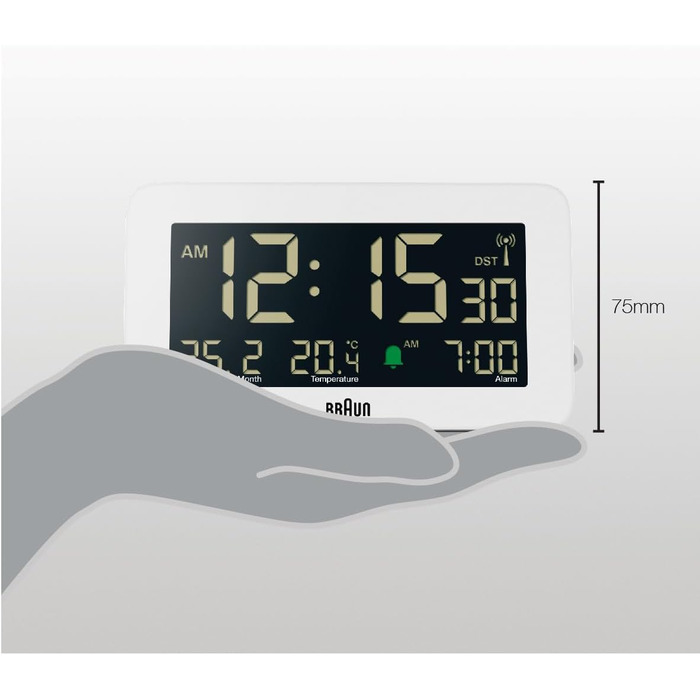 Цифровий будильник Braun Clock BC10W-DCF