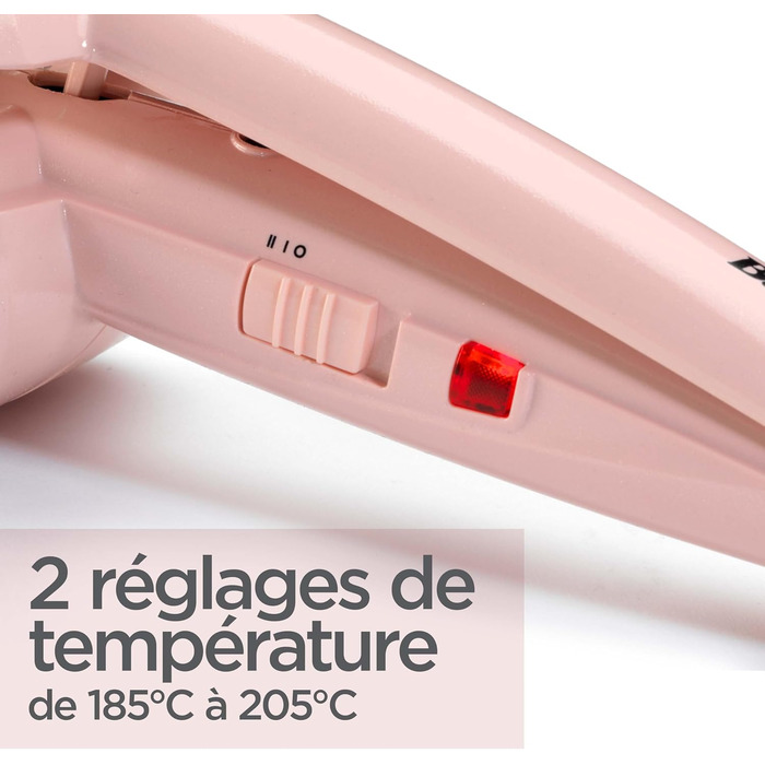 Виготовлена з пластику, автоматична плойка з 2-ма температурними режимами, рожева, 10,1 х 3,3 см, 2664PRE
