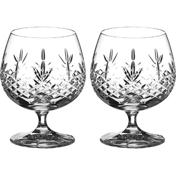 Чарки для коньяку або бренді DIAMANTE - колекція Букінгем - 2 кришталеві чарки для нюхання ручної роботи