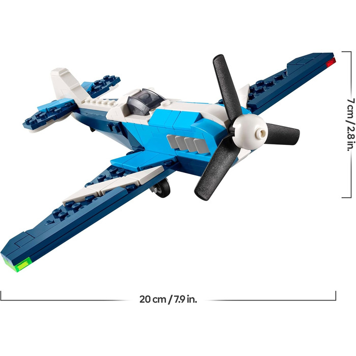 Конструктор LEGO Creator 3-in-1 Aviator: Racing Plane Toy 31160, 178 деталей, літаки та гелікоптер