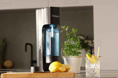 Стартовий набір Sodapop Soda Maker Joy Eco з циліндром CO і ПЕТ-пляшкою Виготовлений з переробленого матеріалу Чорний Висота 43 см
