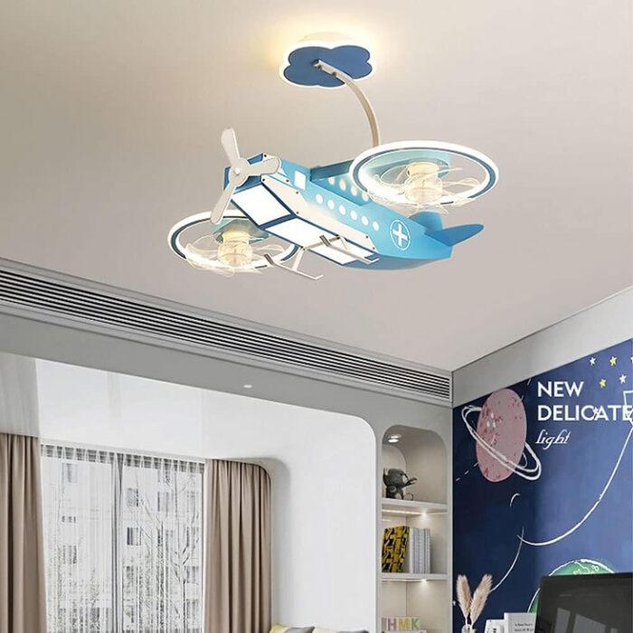 Стельовий світлодіодний світильник PAZWAHF 115 Вт, стельовий вентилятор зі світлодіодним підсвічуванням, регульованою швидкістю ві