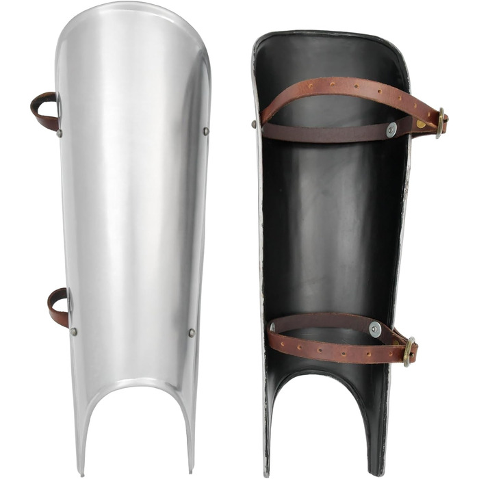 Бойовий торговець - Наголенники, пара, сталь 2 мм - Ножні трубки - середньовіччя, LARP