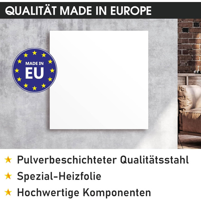 Інфрачервоний обігрівач BRAST 300-1100 Вт Зроблено в Європі У комплекті настінне кріплення, система підставок та ручка Висока ефективність Гнучке використання Ультраплоский дизайн IP 450 450 Вт