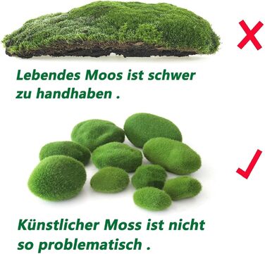 И кулькового моху, штучного моху, мохового кулькового садового каміння, декоративного моху, зеленого моху для рукоділля, збереженого зеленого моху для квіткових композицій, казкових садів, тераріумів і ремесел, 22 шт.