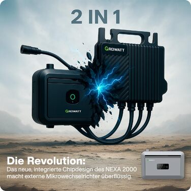 Інверторна система зберігання енергії - універсальне рішення для балконної електростанції з Wi-Fi, 2000