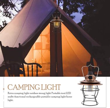 Світлодіодний кемпінговий ліхтар Ретро Портативний відкритий наметовий ліхтар Багатоцільовий світлодіодний ліхтар для походів, кемпінгу, аварійного освітлення