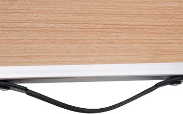 Туристичний стіл, алюмінієвий розкладний стіл, регульована висота, 100x60x73-94 см, розкладний стіл для пікніка, стільниця з МДФ, дуб, 100 x 60 см