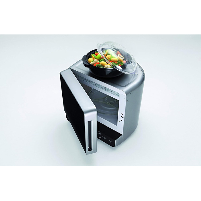 Комбінований гриль і мікрохвильова піч / Варильна камера 700 Вт / 13 л / Функція хрусткої скоринки / Супер компактний дизайн Особливо компактний в кутах / Гриль / Функція швидкого розморожування, срібло, 38 SL