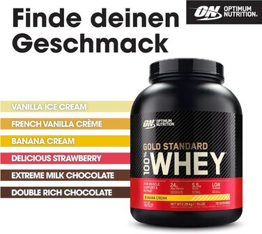 Протеїновий порошок Optimum Nutrition Gold Standard 100, Банановий крем, 2,28 кг
