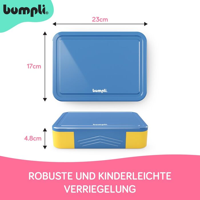 Бумплі Ланчбокс Гурман Дитячий контейнер для обіду з відділеннями, ідеальний для школи та подорожей Міцний ланчбокс, шкільний ланчбокс, стильний дитячий контейнер для їжі, ланчбокс у школу