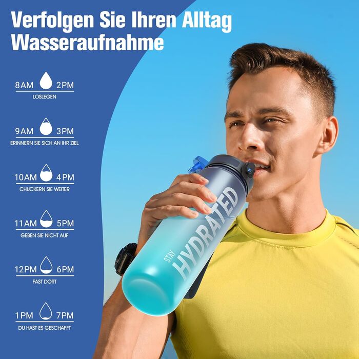 Пляшка для пиття Sahara Sailor, спортивна пляшка для пиття, BPA-free Tritan 1 л/500 мл/750 мл Непротікаюча спортивна пляшка для во