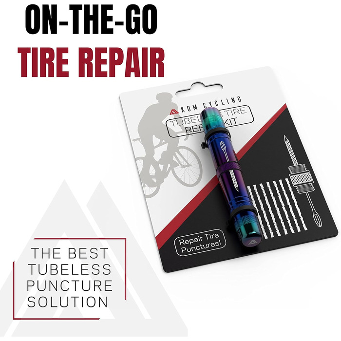 Комплект для ремонту безкамерних шин KOM Cycling TRT, червоний