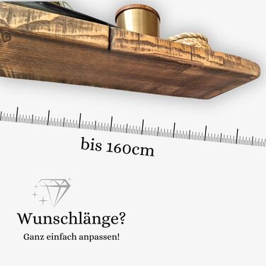 Антикварна настінна полиця з масиву дерева полиця у вінтажному стилі зістареного вигляду плаваюча або зі сталевими кронштейнами кухня, вітальня, тераса (100 см)