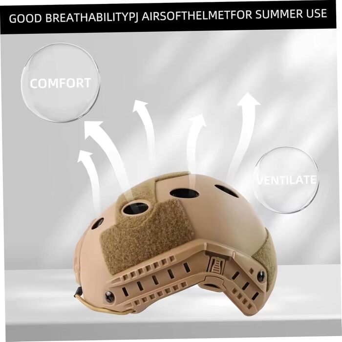 Швидкий шолом Легкий страйкбольний шолом з підкладкою, регульованим ремінцем та бічними рейками для спорту на свіжому повітрі, пейнтболу, пейнтбольного шолома SWAT Combate Black