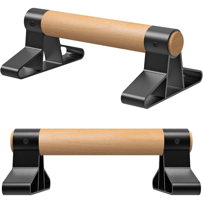 Обладнання для калістеніки Ручки для віджимань - Нековзні паралети Ручки для стійки на руках Міцні перекладини для віджимань, Дошка для віджимань для тренувань на підлозі, Стійка на руках, Силові тренування Коричневий 25,4 см завдовжки