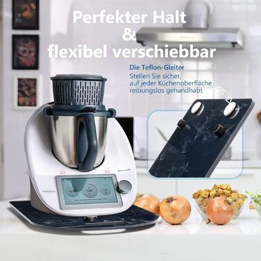 Розсувна дошка Achkey для Thermomix TM6 TM5 Високоякісні тефлонові ковзання без зусиль і надійна підставка Малюнок Художня хмара