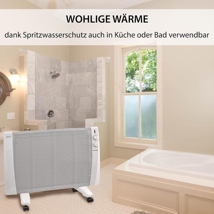 Інфрачервоний обігрівач Syntrox White Glimpa Радіаційний обігрівач Інфрачервоний обігрівач, ефективне опалення приміщення, захист від перегріву, швидкий розподіл тепла, захист від бризок