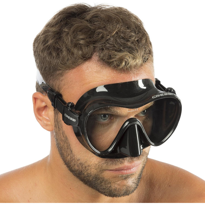 Безкаркасна маска F1 або комбінований набір Безкаркасна маска трубка Dry для дайвінгу та сноркелінгу, один розмір, унісекс комбінований набір чорного кольору, 1 -