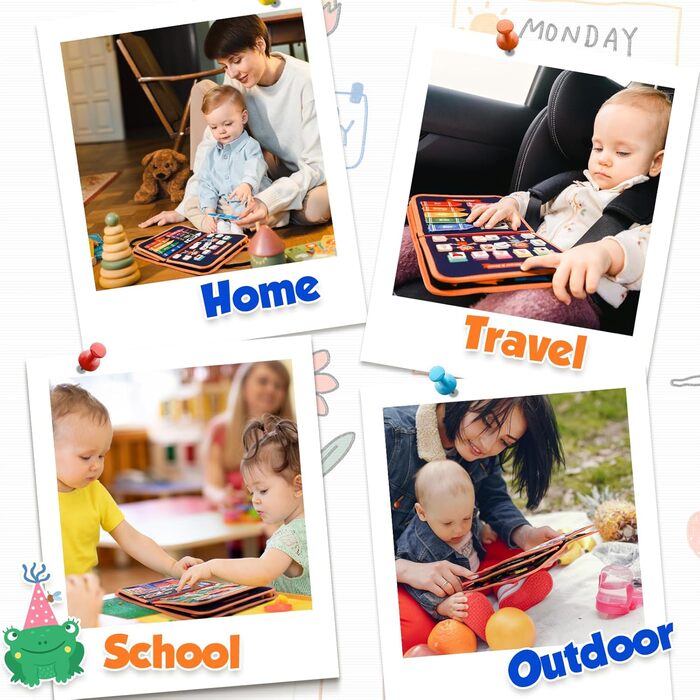 Бізіборд Монтессорі ZOOI Busy Board, 9 сторін для навчання