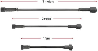 Подовжувачів 3M для світлодіодних ліхтарів RGB, водонепроникний IP67 (5 шт., 1 м, 5 контактів), 5