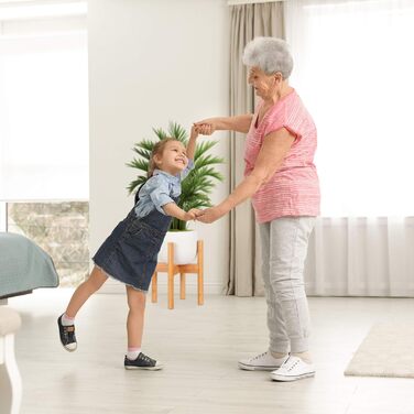 Бамбукова підставка для квітів Relaxdays, індивідуально регульована, для квіткових горщиків до 32 см, підставка для рослин, висота 35,5 см, натуральна, , світло-коричнева