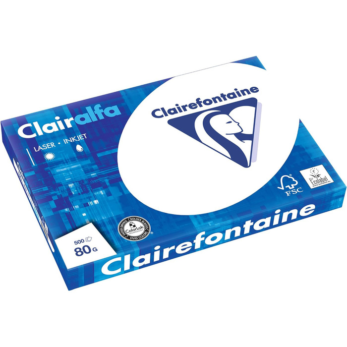 Копіювальний папір Clairefontaine Clairalfa/1969C DIN A3 білий 80 г/кв.м Inh.500