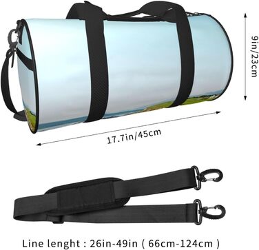 Спортивна сумка, дорожня сумка, пляжна сумка з принтом, сумка для гольфу, сумка на ніч, чорна, універсальний розмір