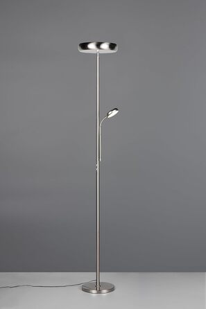 Світильник підлоговий LED Reality Palermo R45741107, матовий нікель, прожектор 23 Вт, диммер, регулювання кольору світла, пульт ДК, функція пам'яті