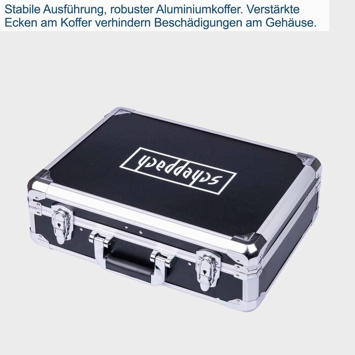 Алюмінієвий кейс для інструментів Scheppach TB200 з набором інструментів 141 предмет кейс для майстерні з гайковим ключем, молотко