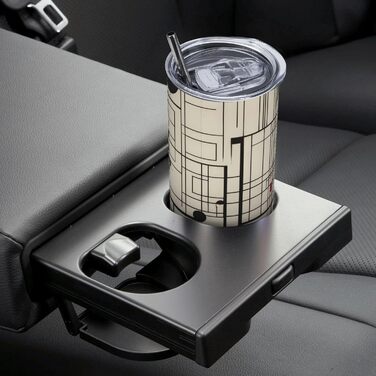 Кухоль з прямою трубочкою, лінії Баухауса, дорожній кухоль з принтом, підходить для кемпінгу, офісу та дому, 590 мл