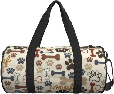Універсальна спортивна сумка-мішок для подорожей з принтом лап та кісток для чоловіків і жінок