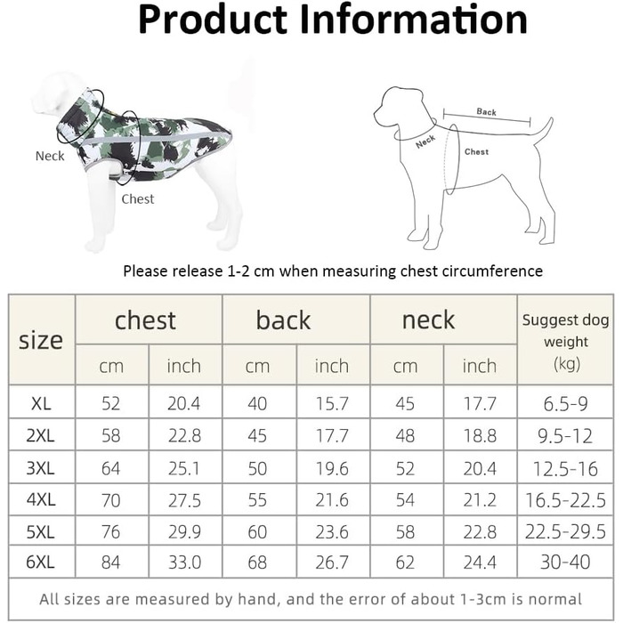 Зимове пальто для собак, светр для собак середніх розмірів, зимові куртки та зимові пальта для собак, светр для собак великих собак (2XL)
