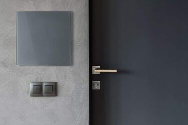 Скринька для ключів Bonsport зі скляною магнітною дошкою - дошка для пам&39яток, включаючи 6 магнітів - ідеально підходить для коридору, вхідної зони, офісу - 33x33x6,8 см - антрацит