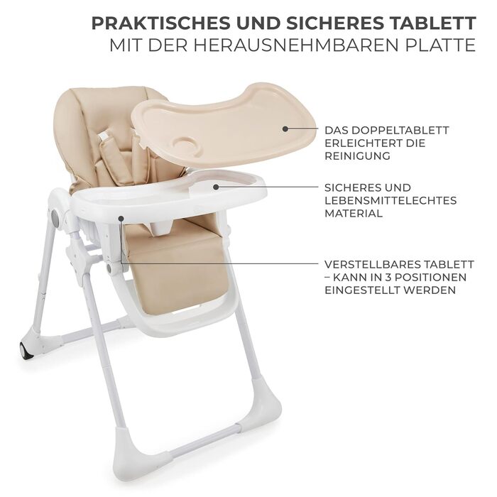 Стільчик для годування Kinderkraft TUMMIE 2 в 1, стільчик для годування, дитячий стільчик, комбінований стільчик для годування, з