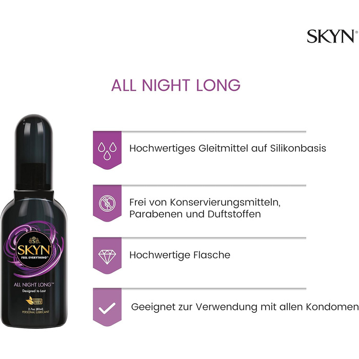 Силіконовий гель-лубрикант SKYN All Night Long, 80 мл