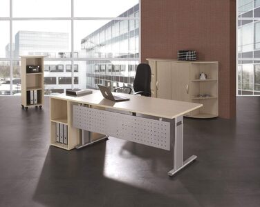 Письмовий стіл Gera Furniture S-618102-AH/SI Lisbon, 120 x 80 x 72 см, клен/срібло