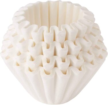 Паперовий кавовий фільтр Kalita Wave I більший розмір 185 I 100 шт. I спеціально для крапельниці I зроблений в Японії L, білий