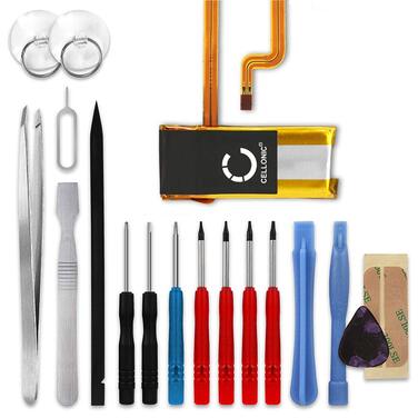 Батарейка для MP3-плеєра, сумісна з Apple iPod 7-го покоління (Classic, кінець 2009 р.) - A1238-16 (3,7 В, 450 мАг) Набір інструментів