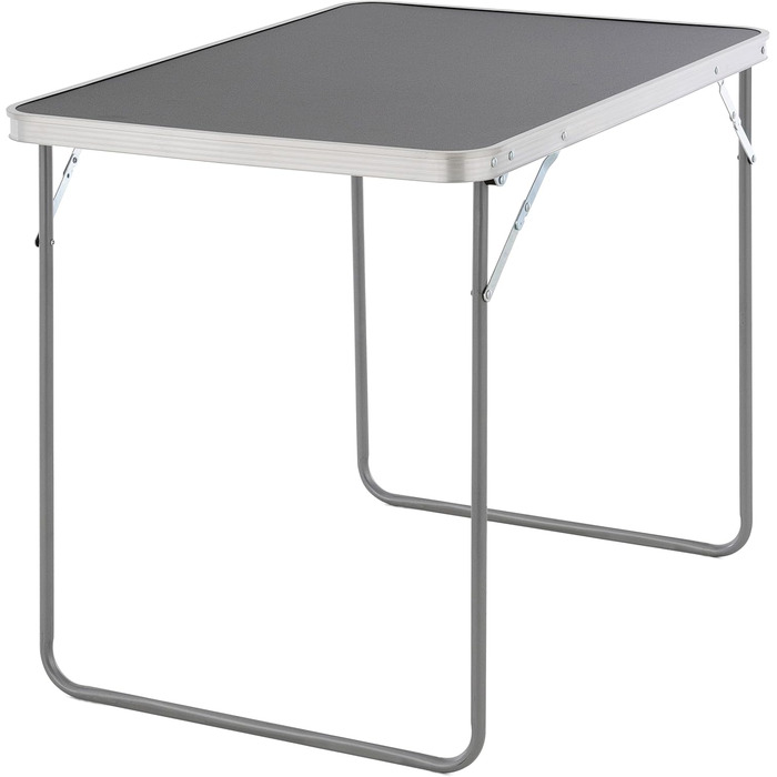 Складаний туристичний стіл Nexos Trading з ручкою для перенесення 80x60x70 см Складаний кемпінговий бічний столик антрацит Легкий, компактний, всепогодний столик-валіза