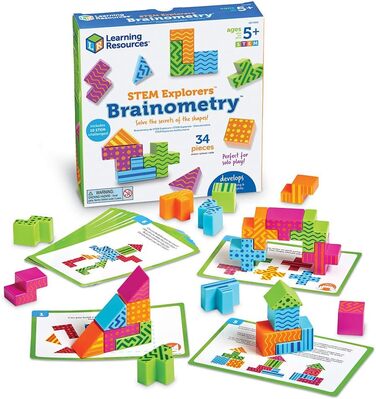 Навчальні ресурси STEM Explorers Brainometry, Logical Thinking and STEM Skills, 3D Brain Game for Kids, 10 Challenges for STEM Pro