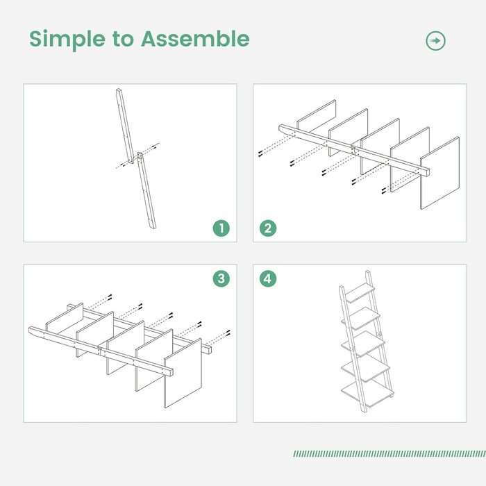 Бамбукова полиця GIANTEX, окремостояча книжкова шафа з 5 ярусами, настінна полиця, полиця для сходів, полиця для рослин для вітальні, ванної кімнати, кухні, 43 x 35 x 165 см, натуральний колір