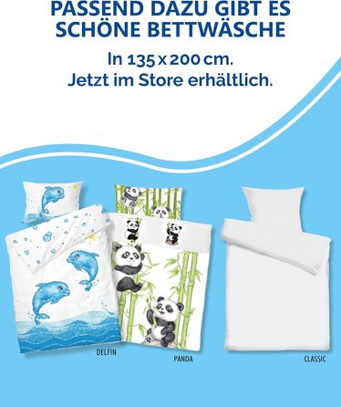 Дитяча подушка Koru Kids 40x80 см на блискавці - регульоване наповнення 600 г - дитяча подушка для алергіків - можна прати при 60C